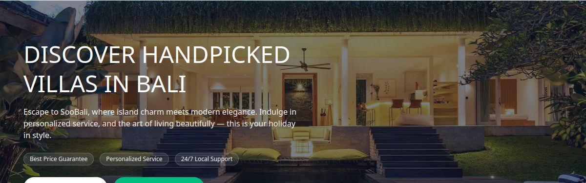 Tangkapan layar situs resmi SooBali Villas